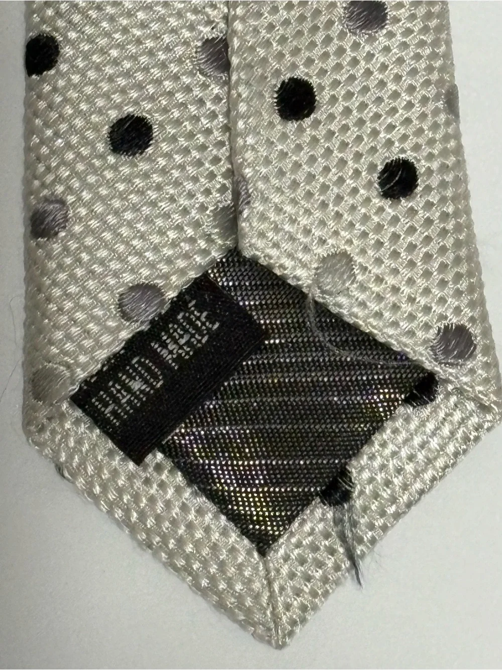 Silver Polka Dot Men's Tie